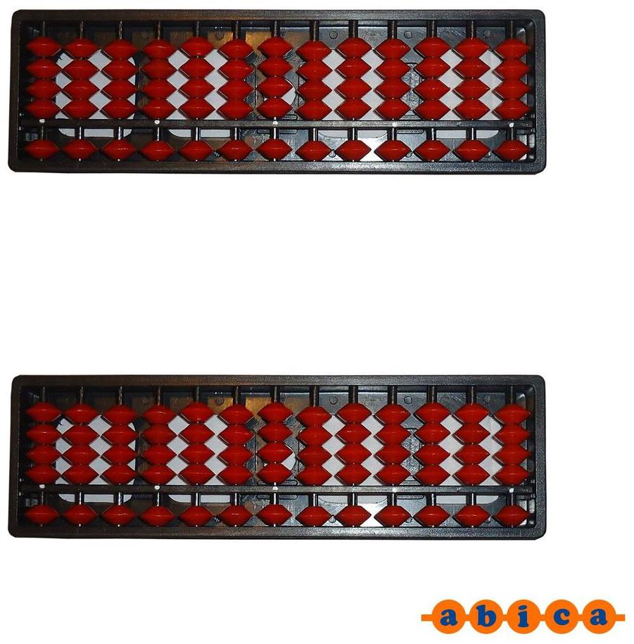 

Abica Abacus math learning kit for kids Brown 13 Rod ( pack of 2 )
