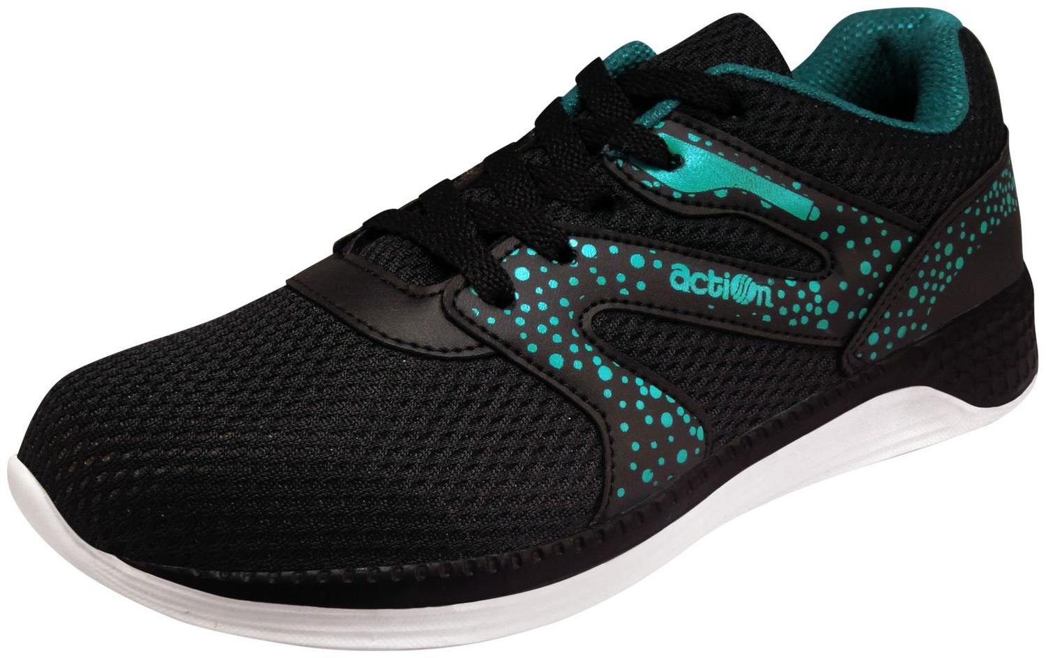 

Action Black Green Unisex Kids Sport shoes