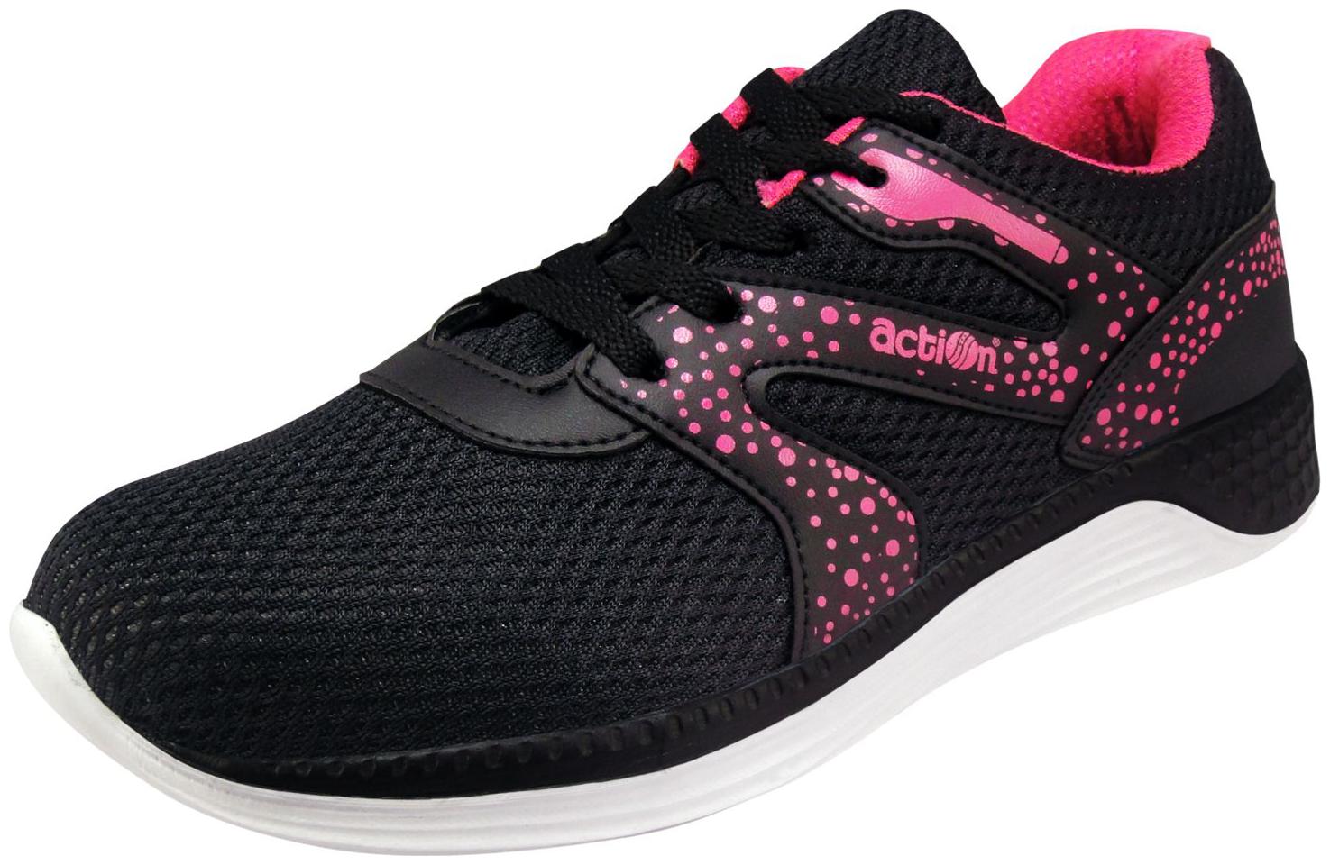 

Action Black Pink Unisex Kids Sport shoes