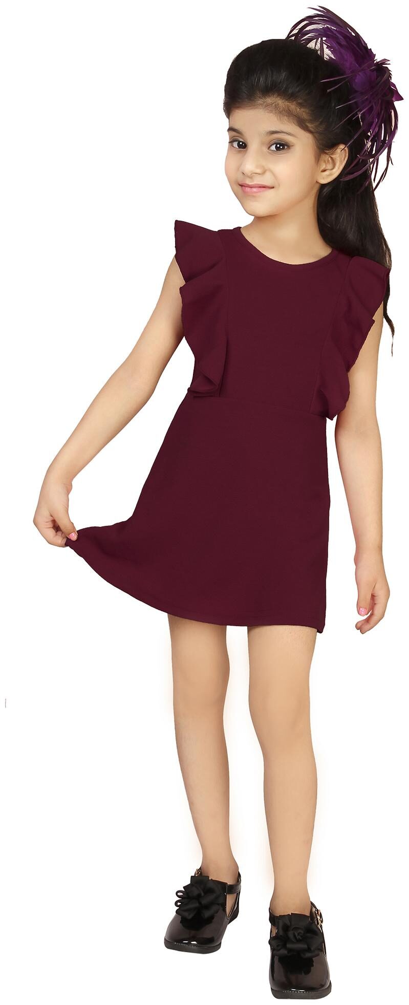 

Addyvero Maroon Cotton Blend Sleeveless Above Knee ( Pack of 1 )