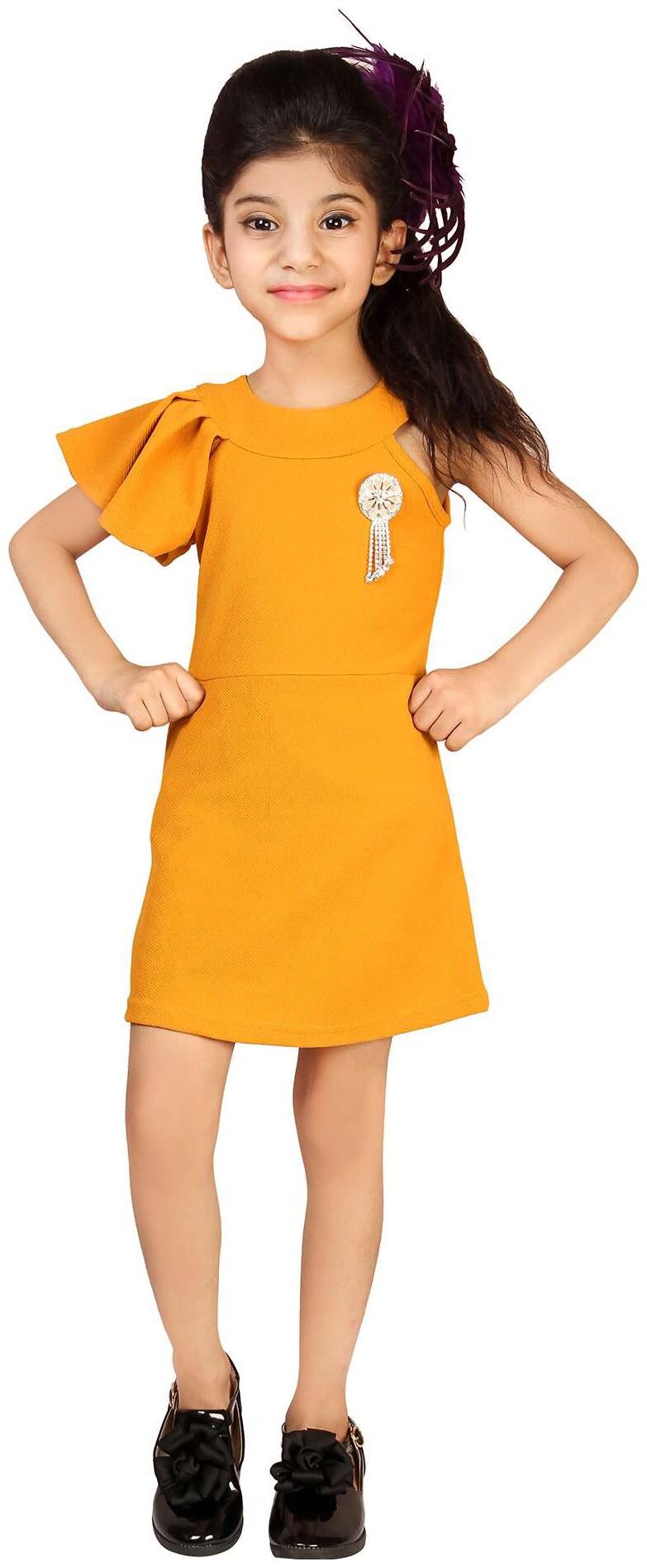 

Addyvero Yellow Cotton Blend Sleeveless Above Knee ( Pack of 1 )