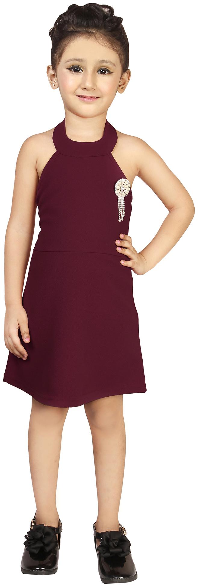 

Addyvero Maroon Cotton Blend Sleeveless Above Knee ( Pack of 1 )