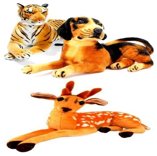 

Agnolia Stylish Gift Gallery stuffed Soft Animal Toy for kids Birthday Gift Boy Girl combo of Tiger Deer and Dog - 30 Cm