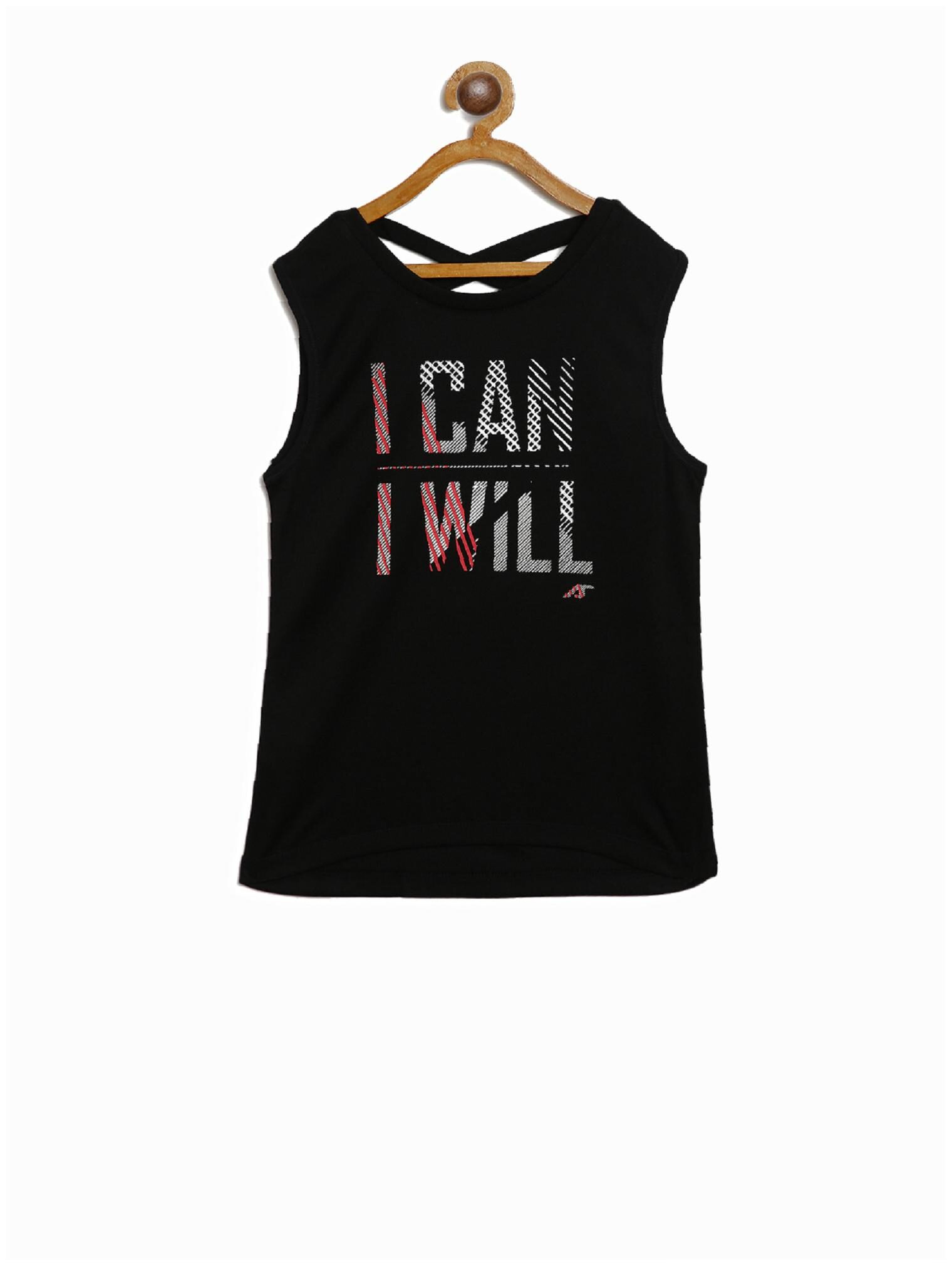

Alcis Girl Polyester Printed Top - Black