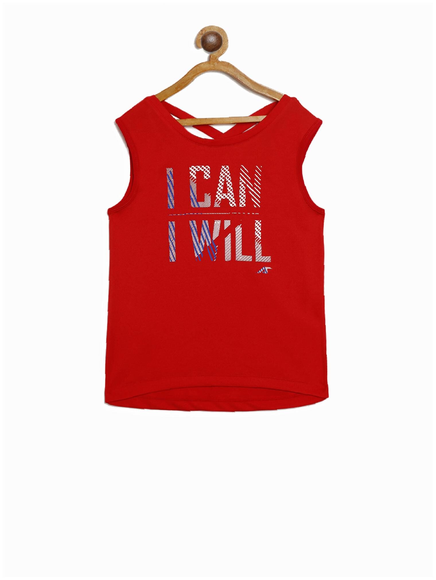

Alcis Girl Polyester Solid Top - Red