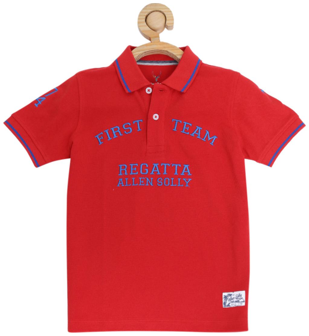 

Allen Solly Boy Blended Solid T-shirt - Red