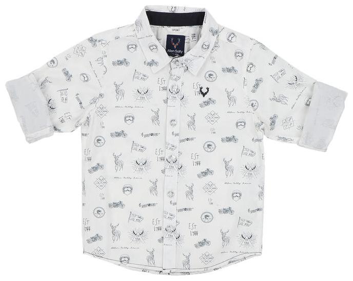 

Allen Solly Boy Cotton Printed Shirt White