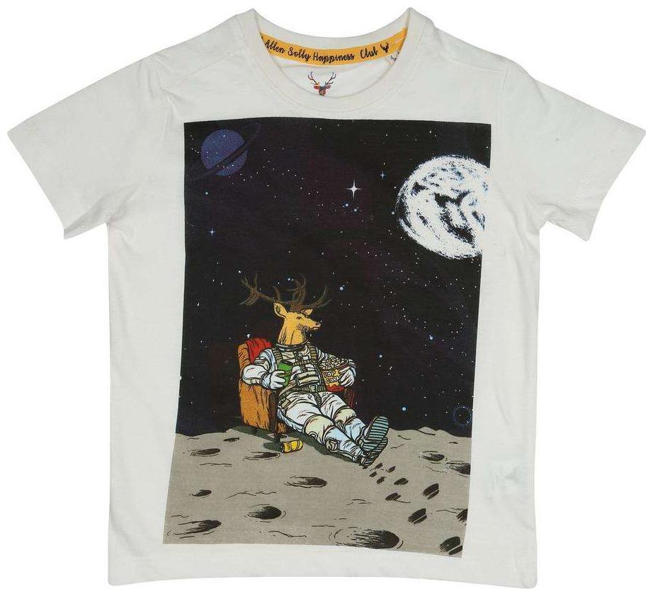 

Allen Solly Boy Cotton Solid T-shirt - White