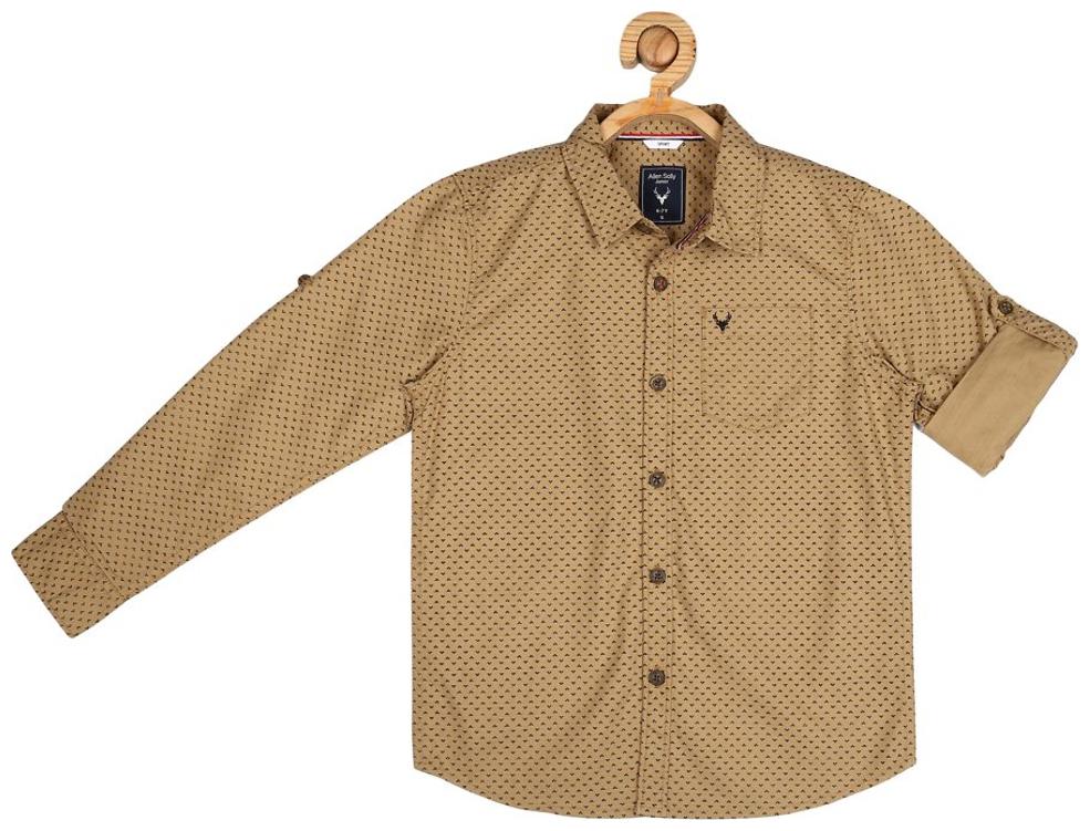 

Allen Solly Boy Cotton Solid Shirt Brown