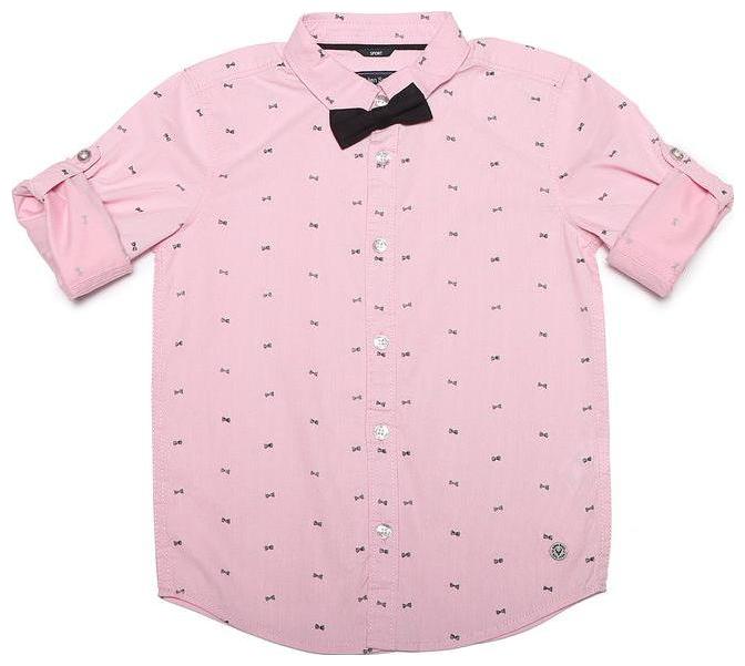 

Allen Solly Boy Cotton blend Printed Shirt Pink