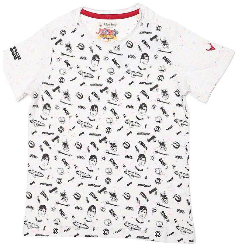 

Allen Solly Boy Poly cotton Printed T-shirt - White