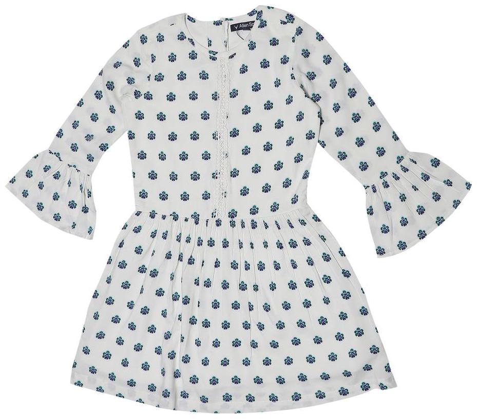 

Allen Solly White Viscose 3 4th Sleeves Knee Length ( Pack of 1 )