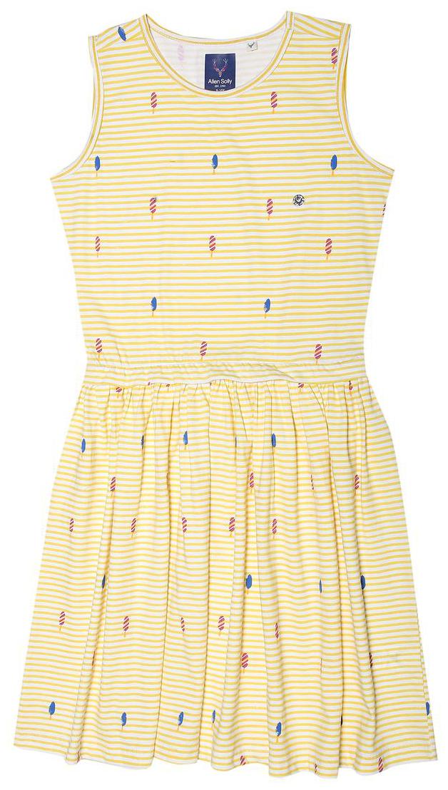 

Allen Solly Yellow Cotton Sleeveless Knee Length Princess Frock ( Pack of 1 )