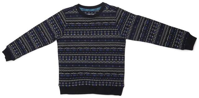 Allen Solly Girl Cotton Printed Sweatshirt - Black