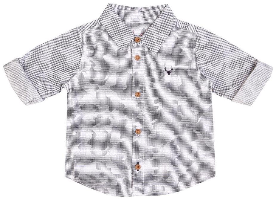 

Allen Solly Cotton Self design Shirt for Baby Boy - Grey