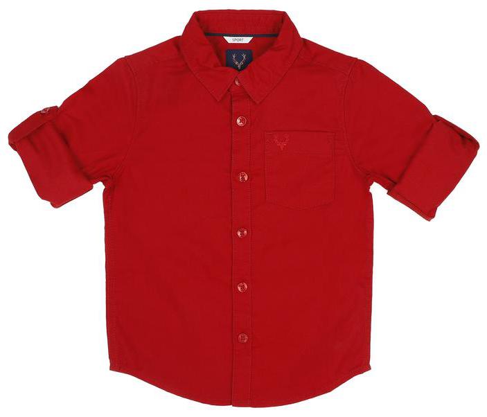 

Allen Solly Boy Cotton blend Solid Shirt Red