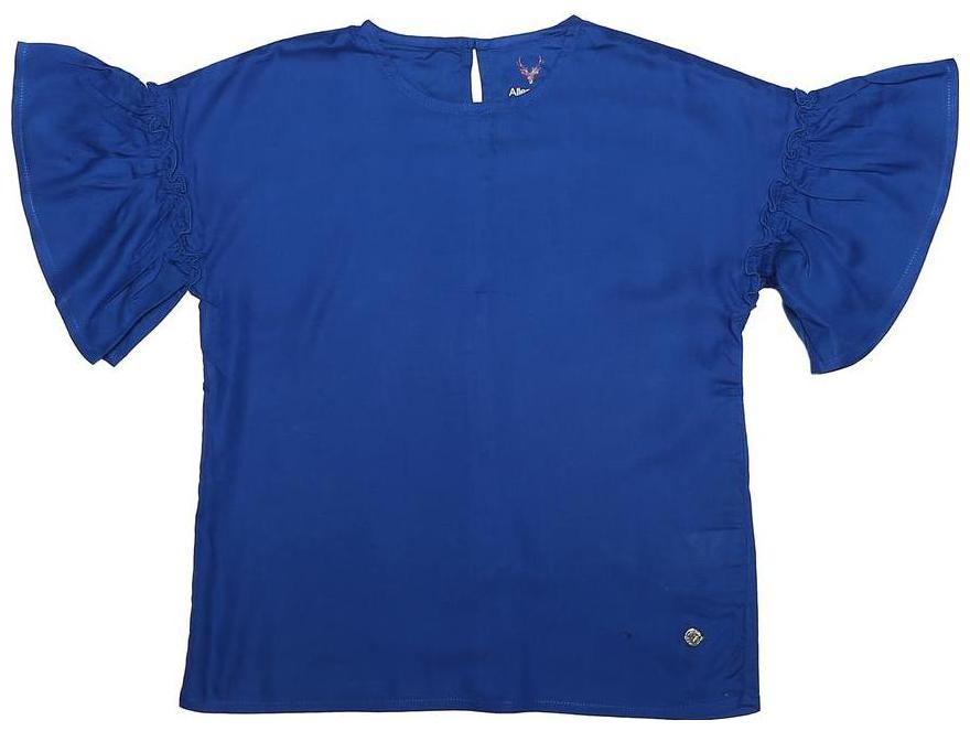

Allen Solly Girl Polyester Self design Top - Blue