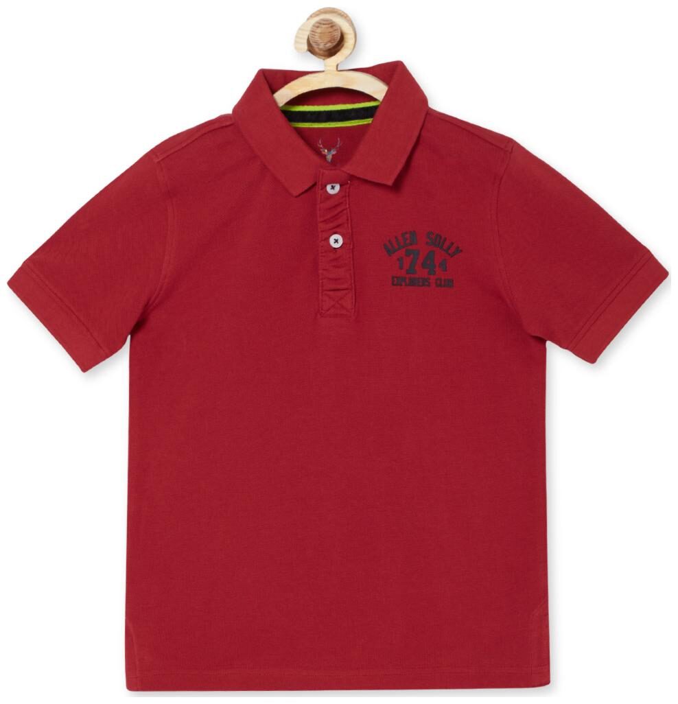

Allen Solly Boy Blended Solid T-shirt - Red