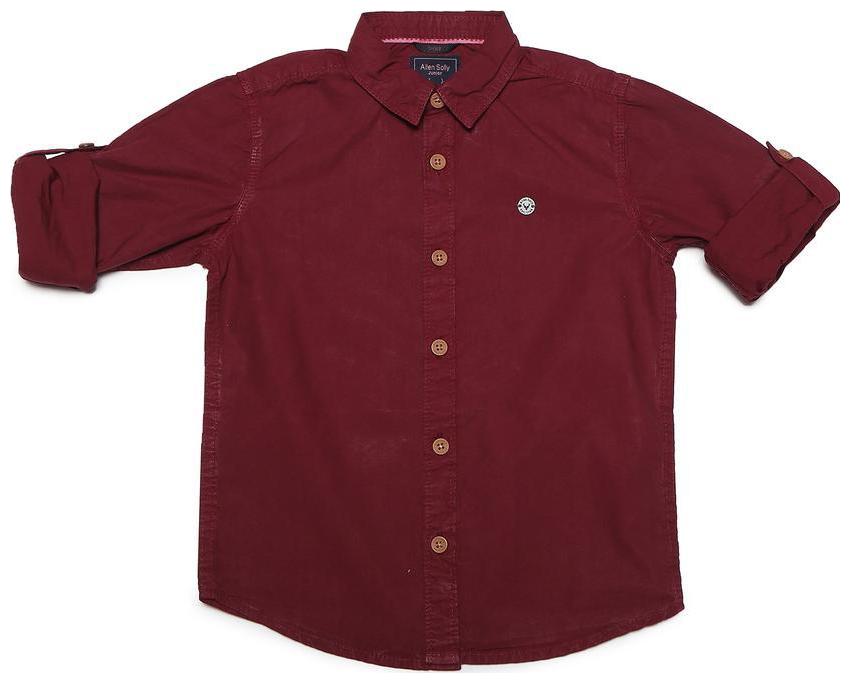 

Allen Solly Boy Cotton Solid Shirt Maroon