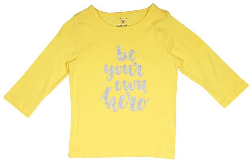 

Allen Solly Girl Cotton Printed T shirt - Yellow