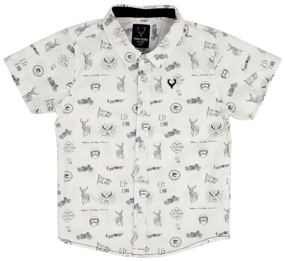 

Allen Solly Boy Cotton Printed Shirt Cream
