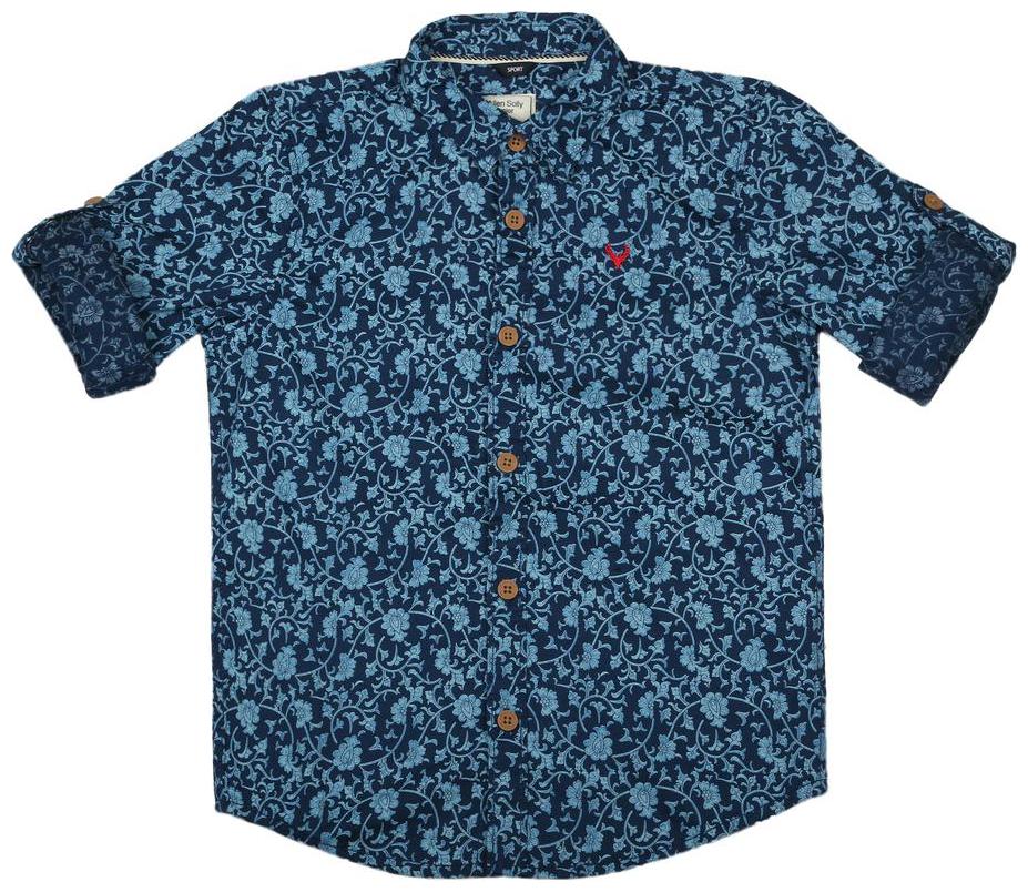

Allen Solly Boy Cotton Solid Shirt Blue