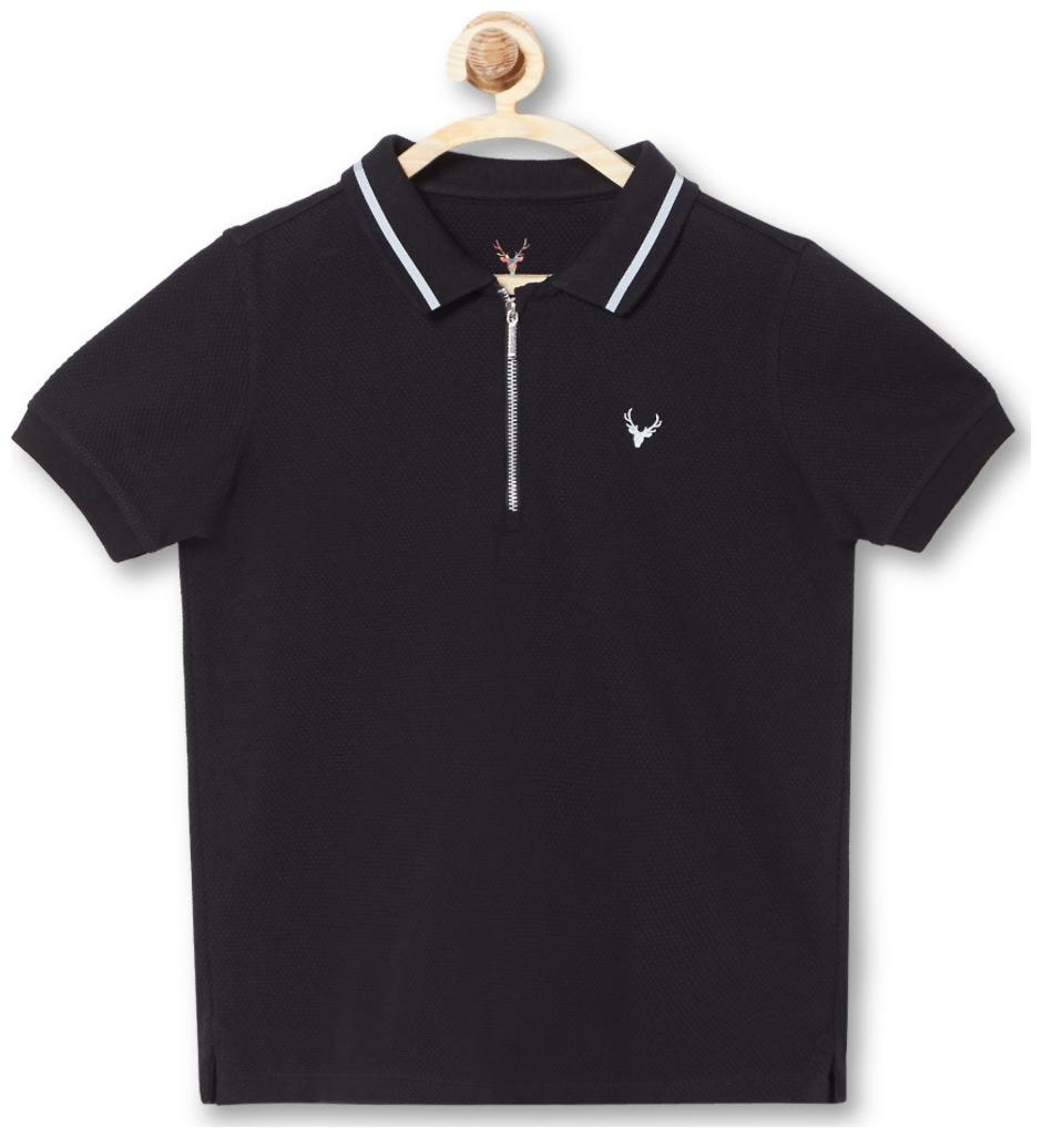 

Allen Solly Boy Blended Solid T-shirt - Black