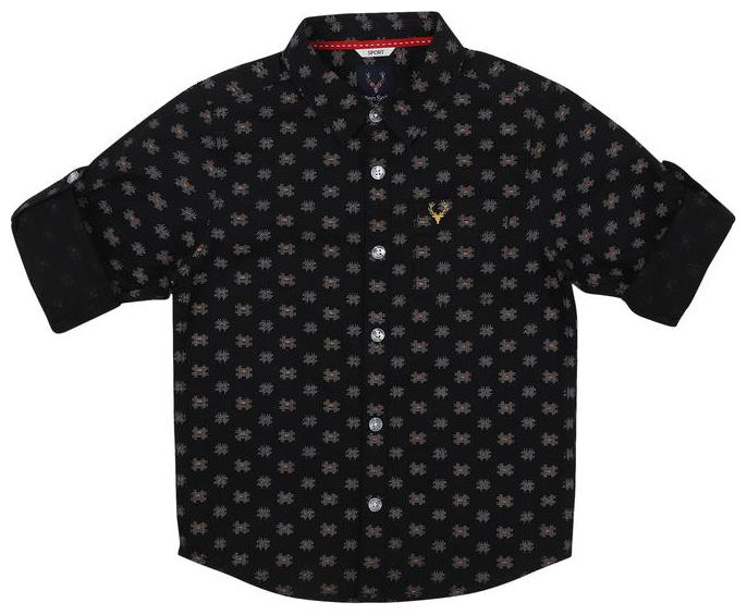 

Allen Solly Boy Cotton Printed Shirt Black