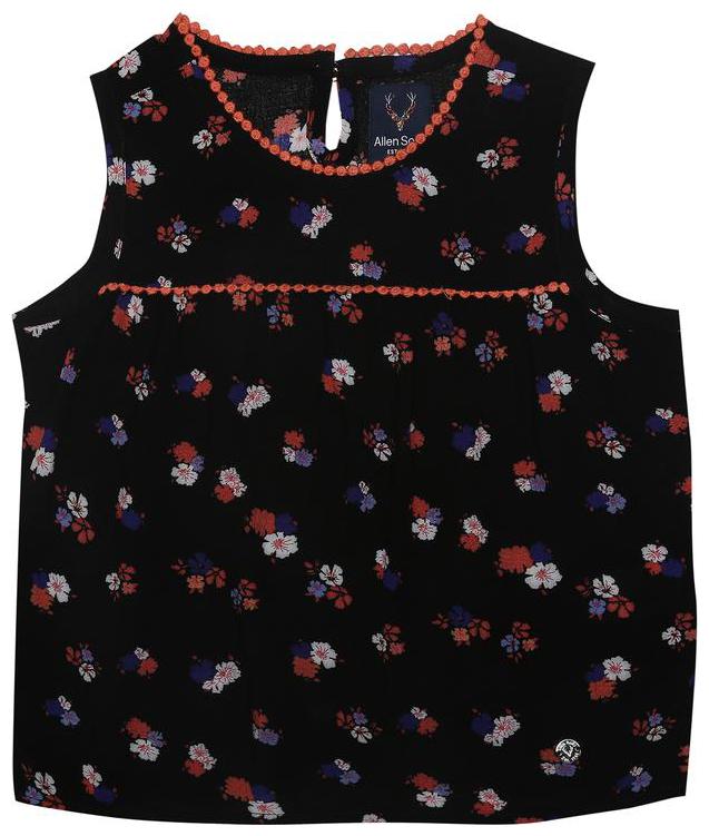 

Allen Solly Girl Viscose Printed Top - Black