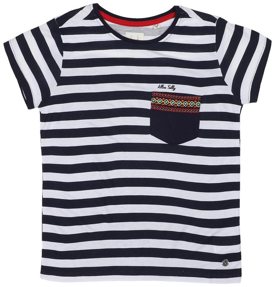 

Allen Solly Girl Viscose Striped T shirt - Blue