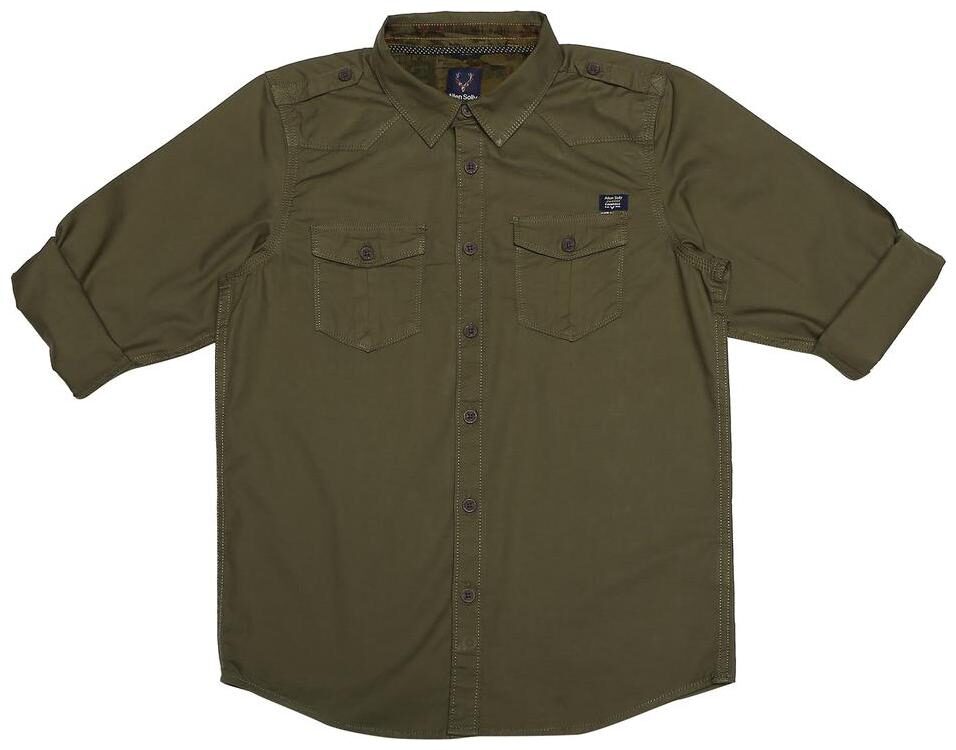 

Allen Solly Boy Cotton Solid Shirt Green