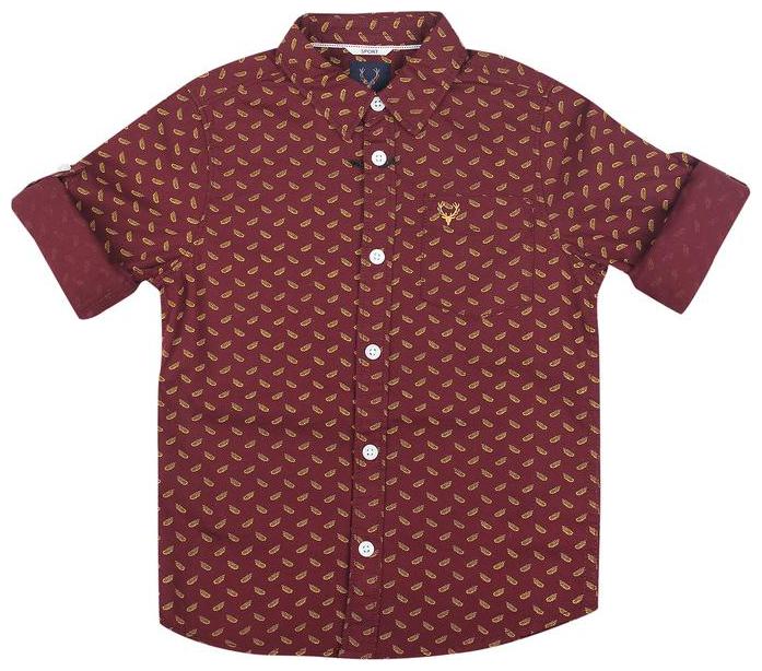 

Allen Solly Boy Cotton Printed Shirt Maroon