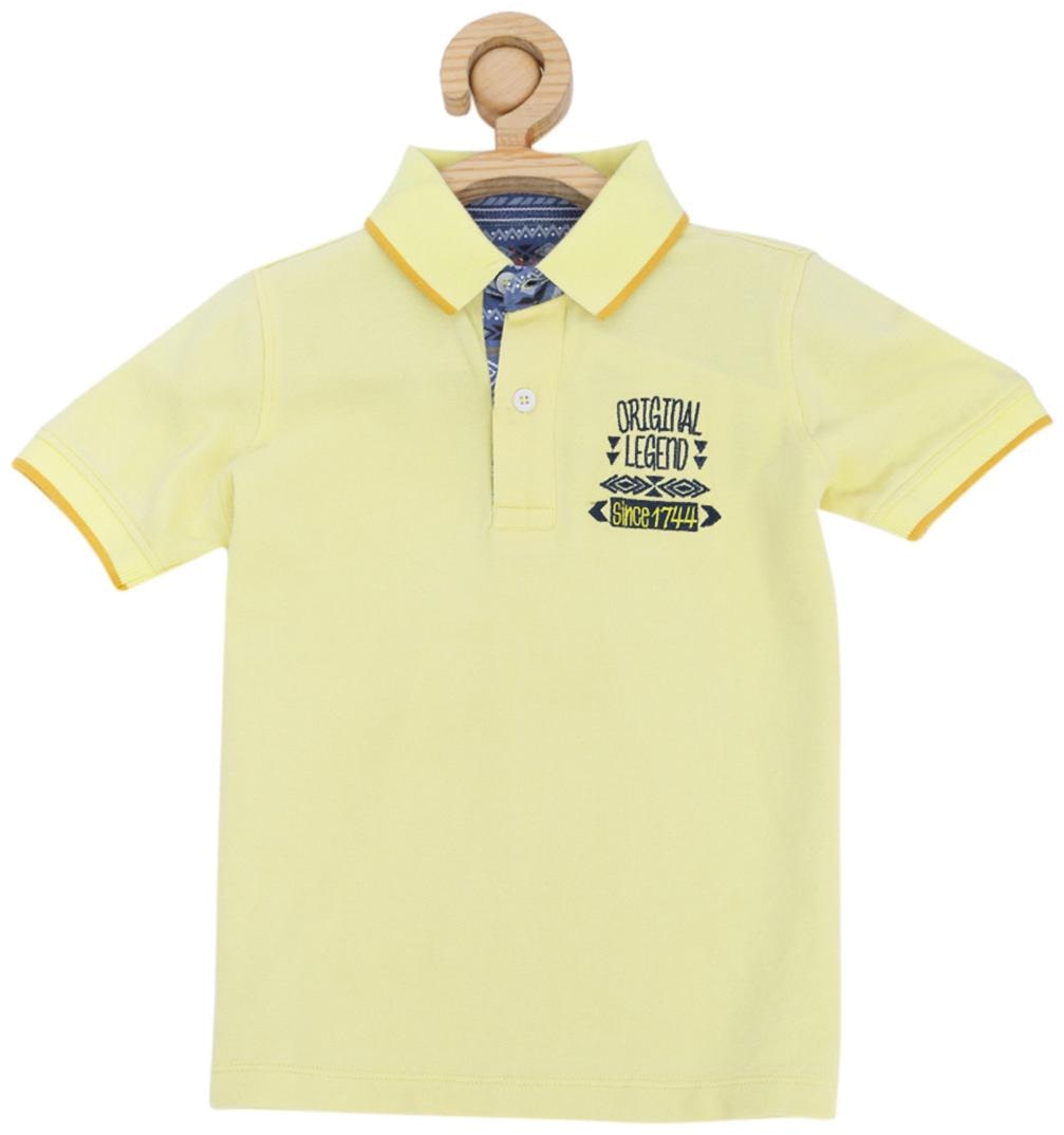 

Allen Solly Boy Blended Solid T-shirt - Yellow