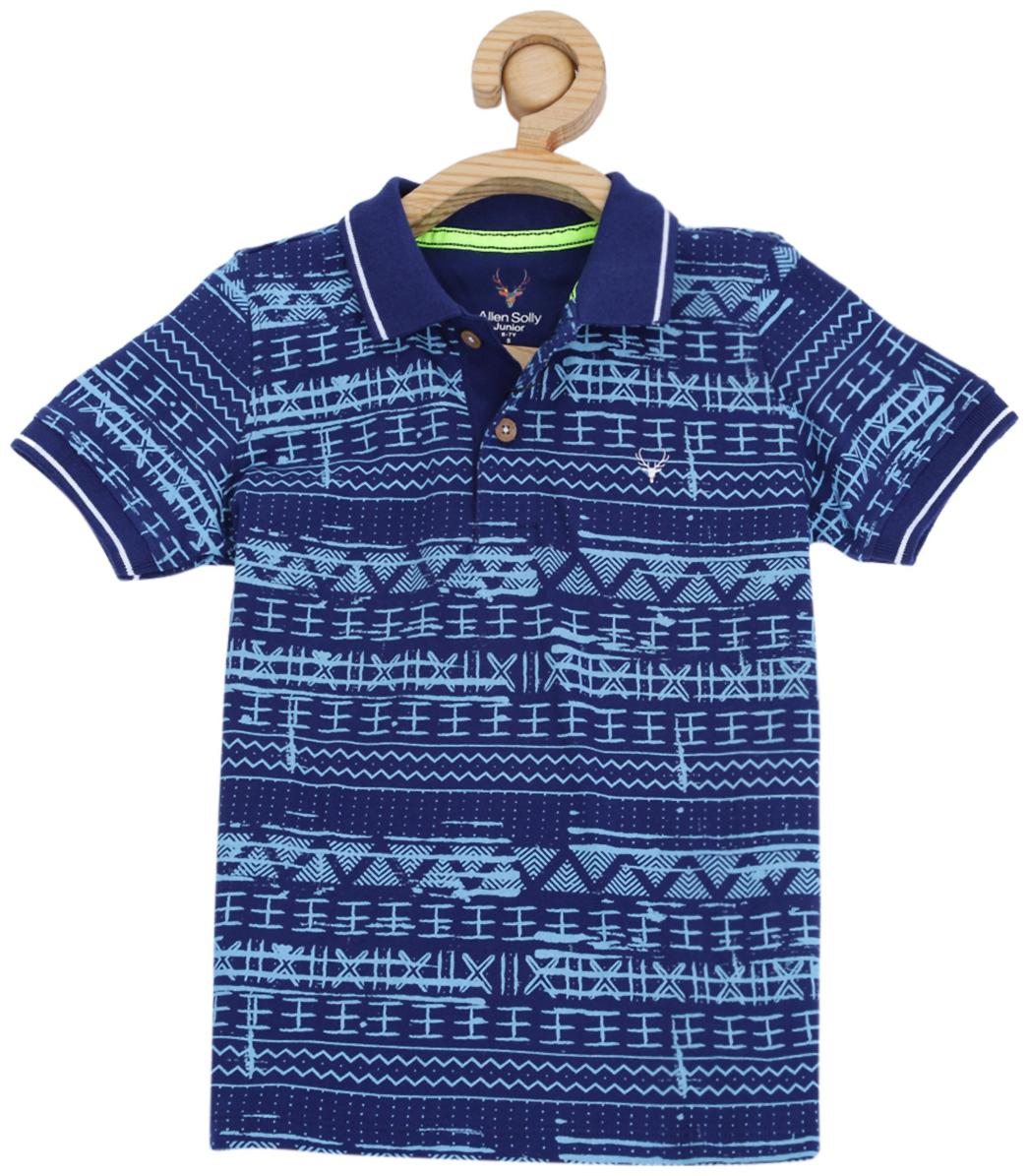 

Allen Solly Boy Blended Solid T-shirt - Blue