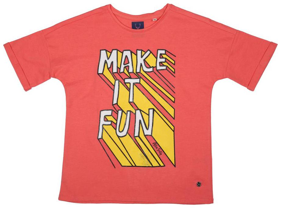 

Allen Solly Girl Poly cotton Printed T shirt - Pink
