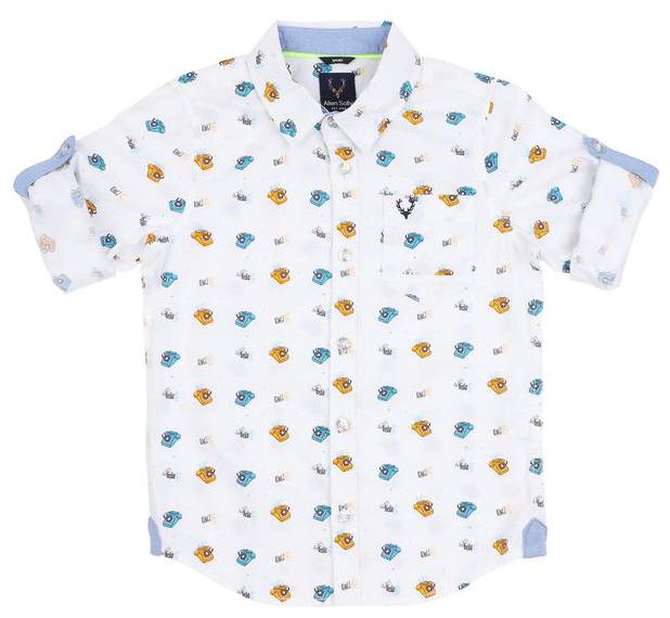 

Allen Solly Boy Cotton Printed Shirt White