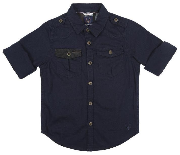 

Allen Solly Boy Cotton Solid Shirt Blue