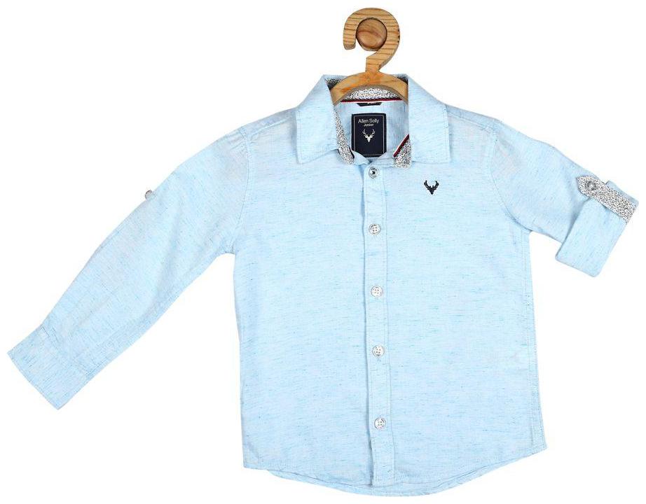 

Allen Solly Boy Cotton blend Solid Shirt Blue