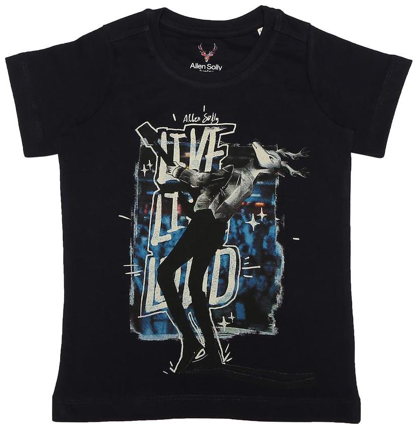 

Allen Solly Boy Cotton Printed T-shirt - Black