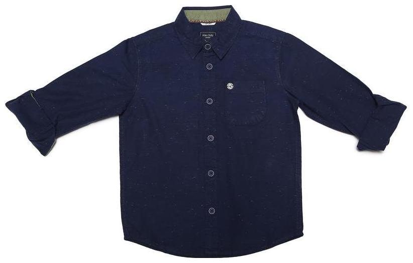 

Allen Solly Boy Cotton blend Solid Shirt Blue