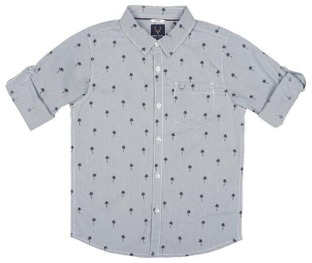 

Allen Solly Boy Cotton Printed Shirt Grey