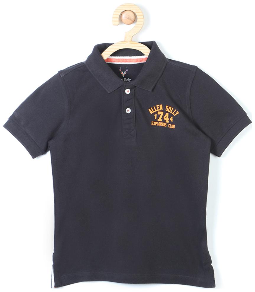 

Allen Solly Boy Cotton Solid T-shirt - Black