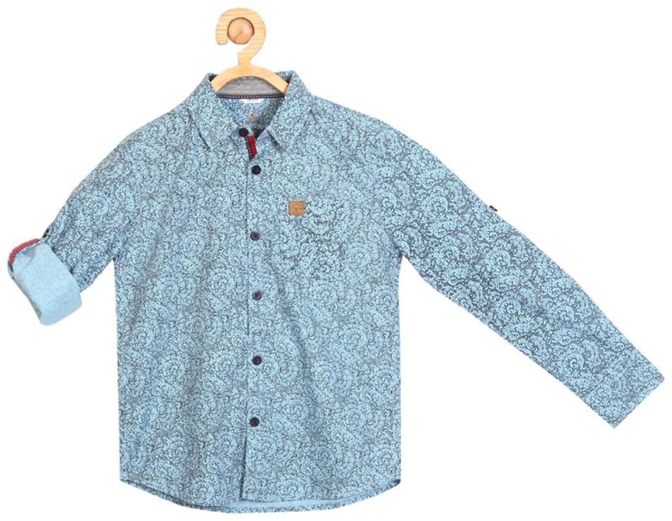 

Allen Solly Boy Cotton Printed Shirt Blue