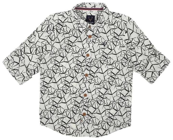 

Allen Solly Boy Cotton Printed Shirt White