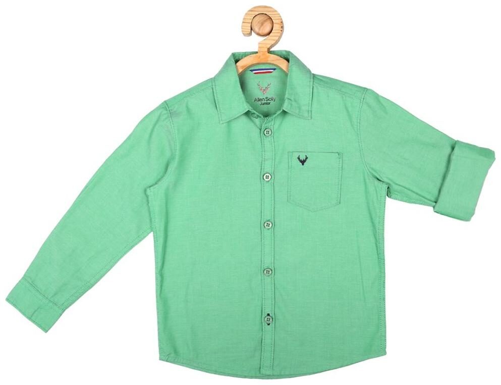 

Allen Solly Boy Cotton Solid Shirt Green