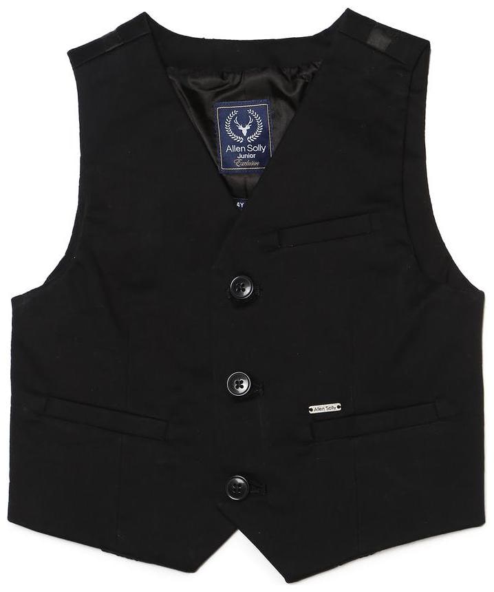 

Allen Solly Boy Cotton Solid Ethnic jacket - Black