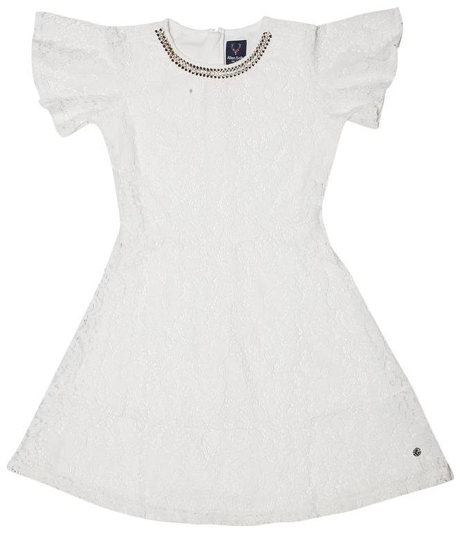 

Allen Solly White Cotton Short Sleeves Knee Length Princess Frock ( Pack of 1 )