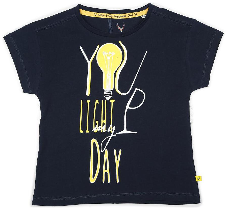 

Allen Solly Girl Cotton Solid T shirt - Blue
