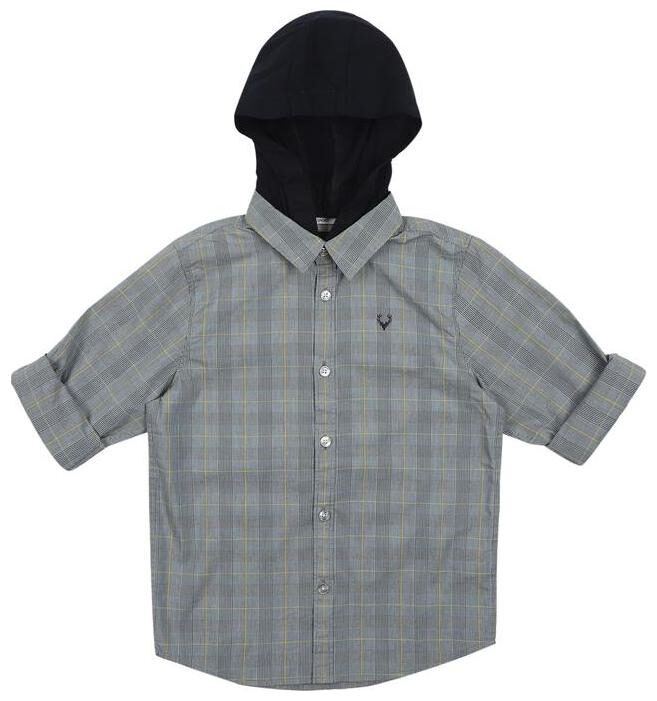 

Allen Solly Boy Cotton blend Checked Shirt Grey