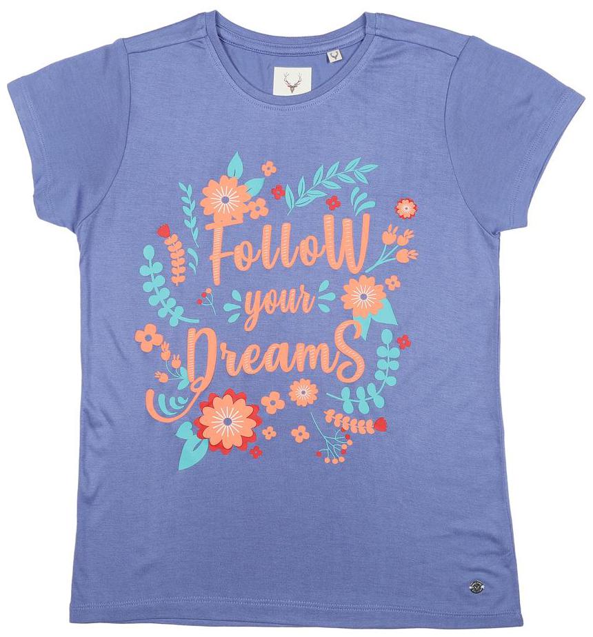 

Allen Solly Girl Viscose Printed T shirt - Blue